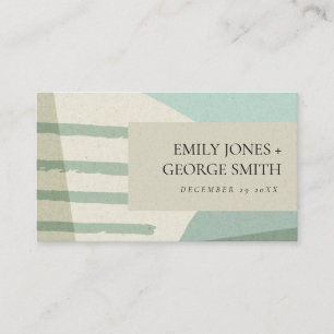 CARTE DE VISITE SITE WEDSITE DU MARIAGE ABSTRAIT AQUA BLEU ART