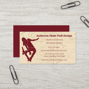 Carte De Visite Skate Park, Skateboard Theme, Skateboard