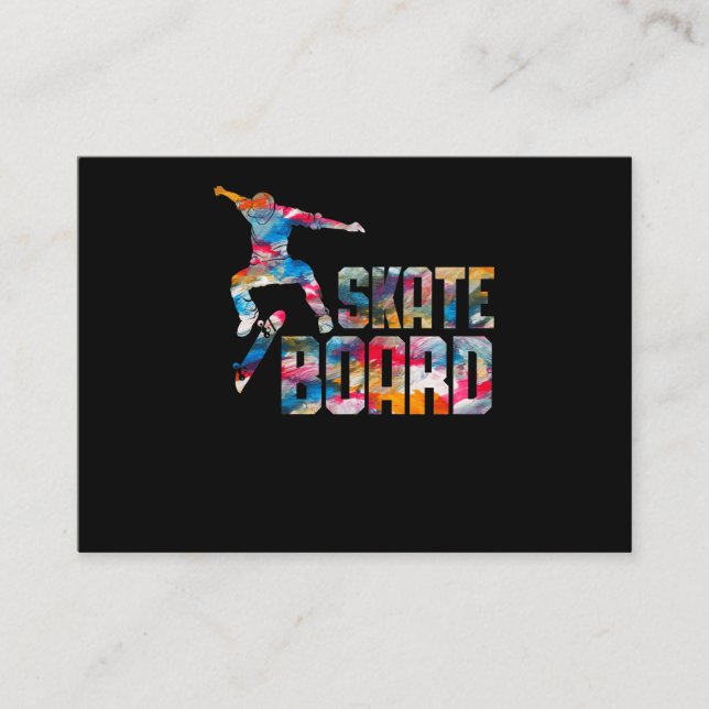 Carte De Visite Skateboard Stunt Jump Boys Skateboard (Devant)