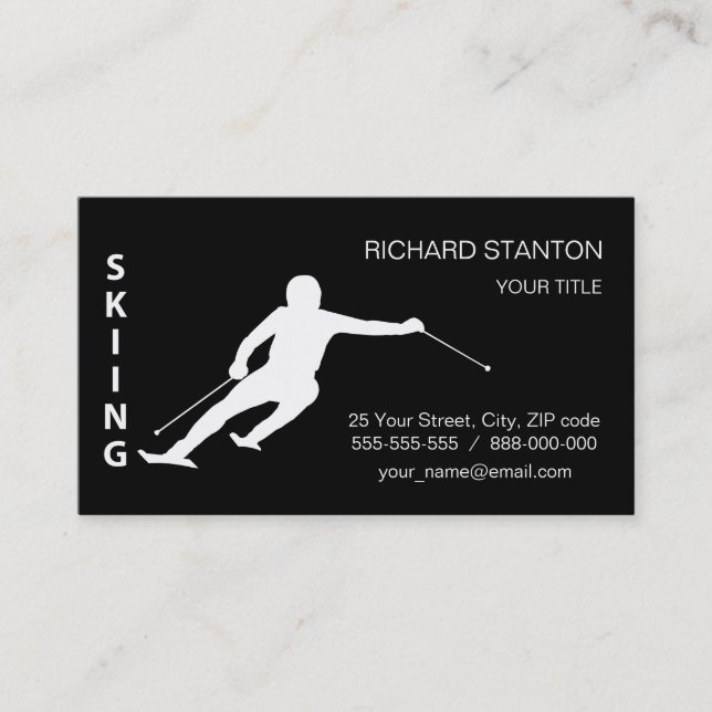 Carte De Visite Ski (Devant)