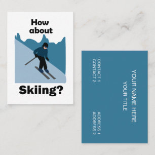Carte De Visite Skieur de ski et instructeur de ski