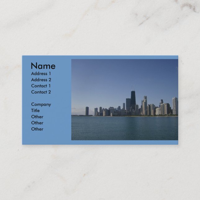carte de visite Skyline de Chicago (Devant)