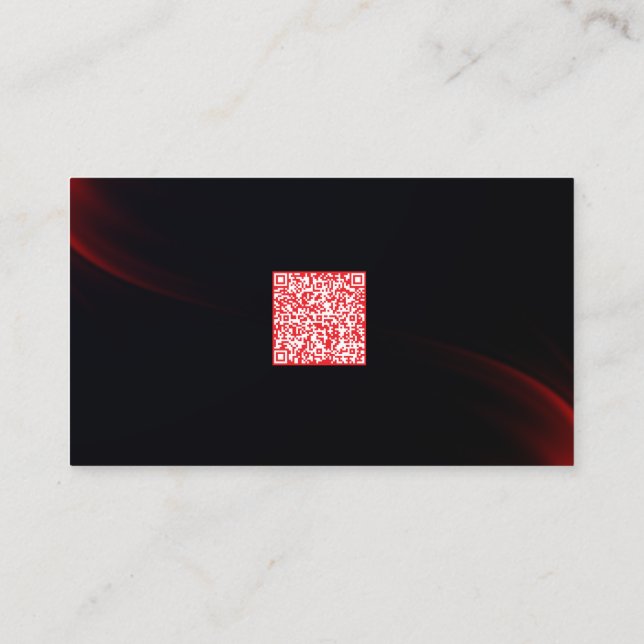 Carte De Visite Sleek Dark Professional QR Code Networking Card (Dos)