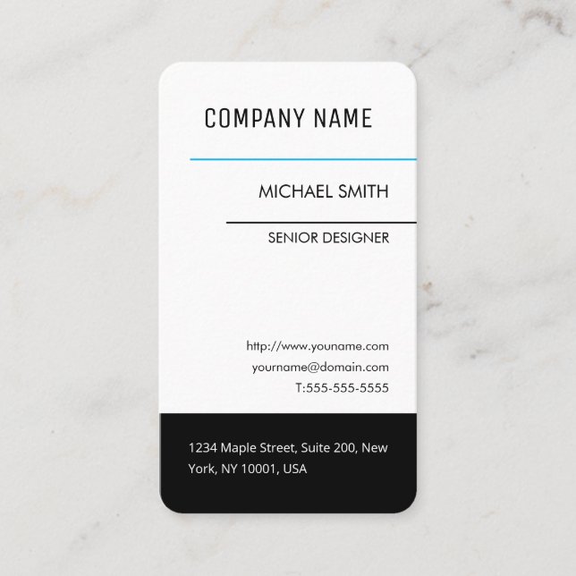 Carte De Visite Sleek Professional Business Card (Devant)