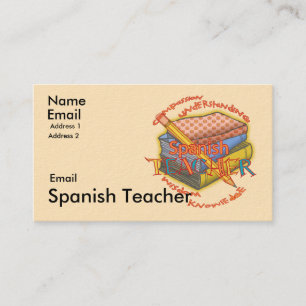 Carte De Visite Slogan de professeur d'espagnol