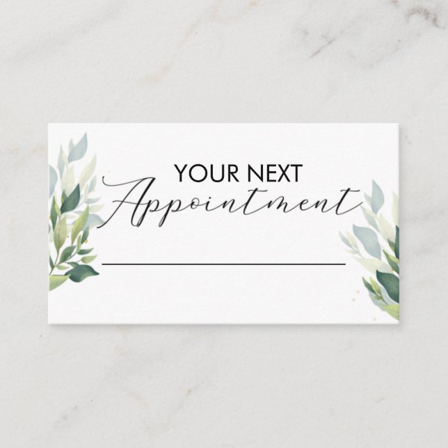 Carte De Visite Small Business Appointment Card Customizable  (Devant)
