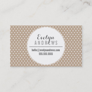 Carte De Visite SMART SIMPLE SPOT mini pois point éco kraft blanc