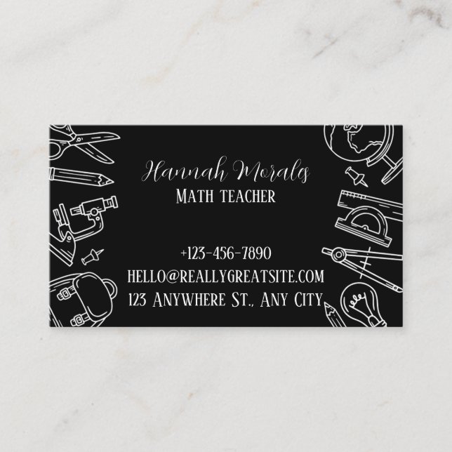 Carte De Visite SmartMath Tutoring Services (Devant)