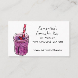 Carte De Visite Smoothie à main moderne