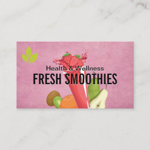 Carte De Visite Smoothie Drink and Fruits