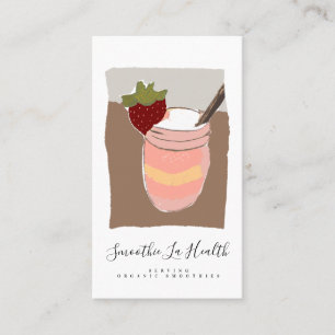 Carte De Visite Smoothies bio Art Boissons Saines Lait Shakes