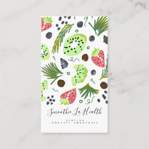 Carte De Visite Smoothies Biologiques Étal De Fruits Boissons Milk