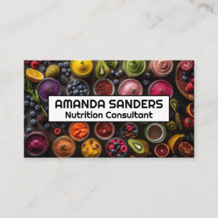 Carte De Visite Smoothies et fruits mélangés