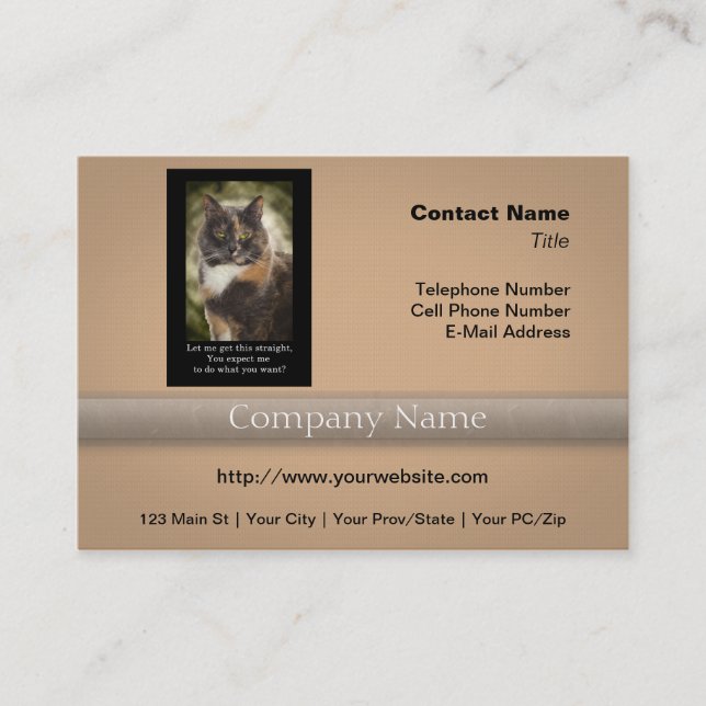 Carte De Visite Smug Kitty - Faites Ce Que Vous Voulez? (Devant)