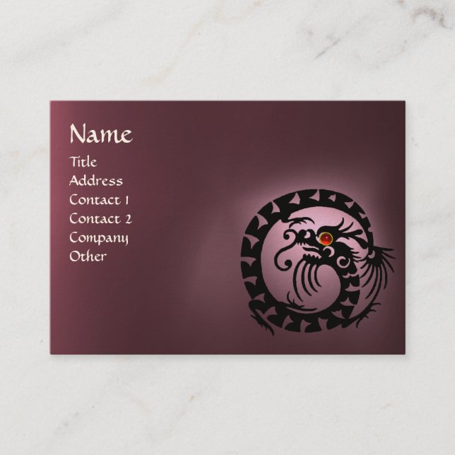 Carte De Visite SNAKE DRAGON AMÉTHYST violet rouge rose rouge viol (Devant)