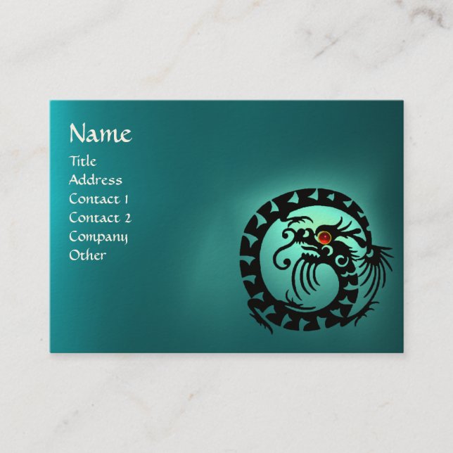 Carte De Visite SNAKE DRAGON AQUAMARINE / Beauté, Salon, Spa de jo (Devant)