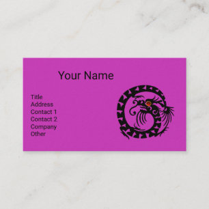 Carte De Visite SNAKE DRAGON Rouge rubis, noir blanc violet Imagin