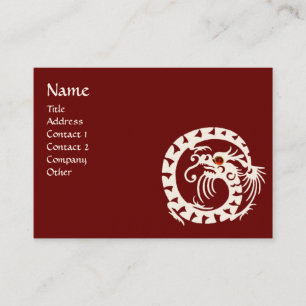 Carte De Visite SNAKE DRAGON RUBY noir et blanc rouge