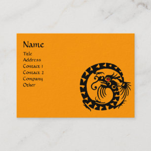 Carte De Visite SNAKE DRAGON RUBY noir et blanc rouge orange
