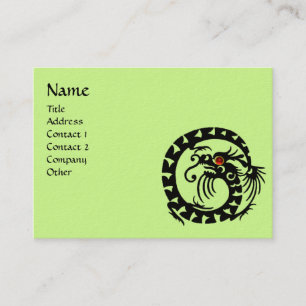 Carte De Visite SNAKE DRAGON RUBY noir et blanc rouge vert