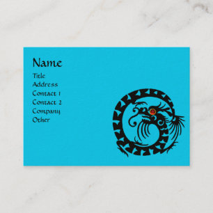 Carte De Visite SNAKE DRAGON RUBY noir et blanc rouge violet