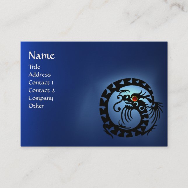 Carte De Visite SNAKE DRAGON SAPPHIRE blanc rouge bleu noir (Devant)