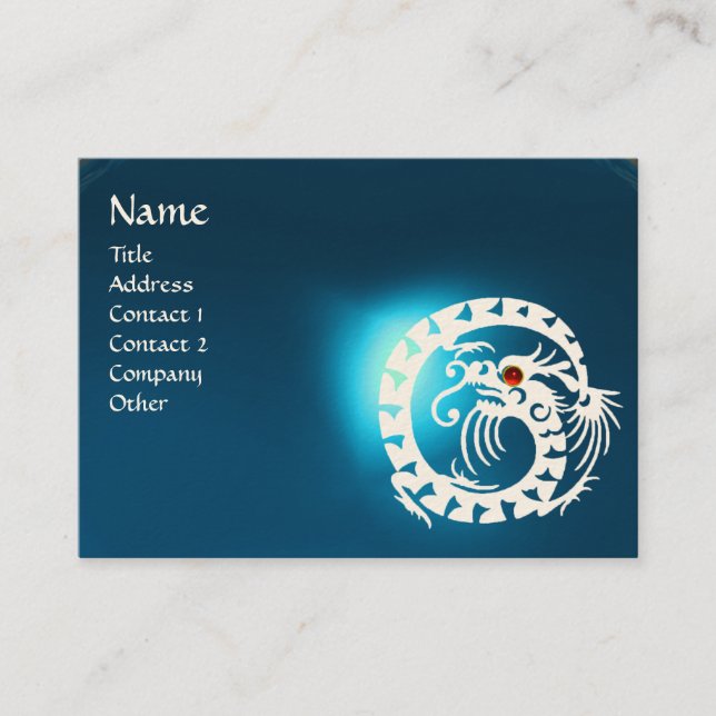 Carte De Visite SNAKE DRAGON SAPPHIRE bleu blanc rouge (Devant)