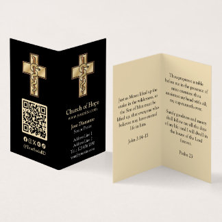 Carte De Visite Snake on Cross