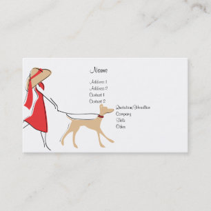 Carte De Visite Snazzy Dog Walker