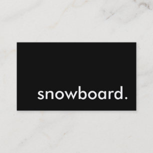 Carte De Visite snowboard.
