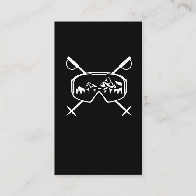 Carte De Visite Snowboard Ski Goggets Snow Sport Mountains (Devant)
