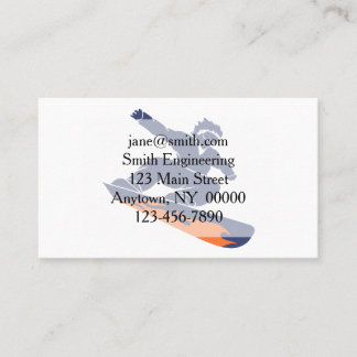 Carte De Visite Snowboarder silhouette - Choisir la couleur arrièr