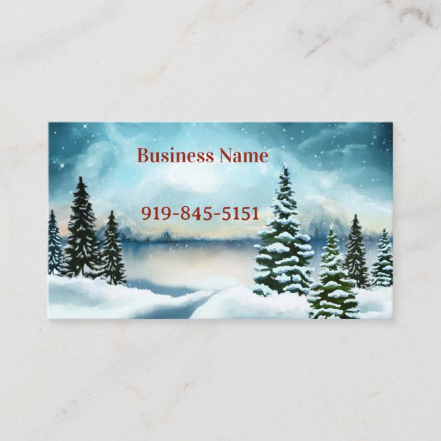 Carte De Visite Snowy pine (Devant)