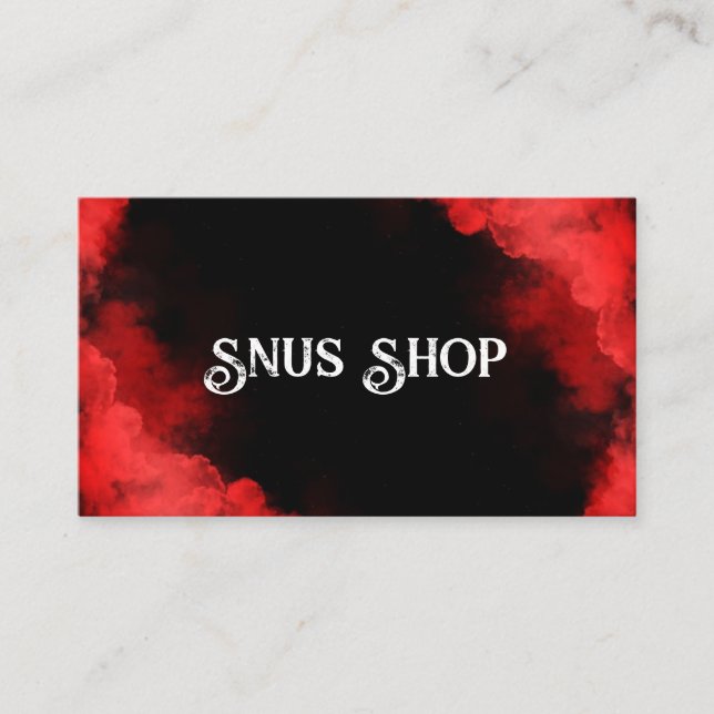 Carte De Visite Snus Shop Tabac Vape Fumée Huile CBD (Devant)