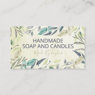 Carte De Visite Soap Et Bougies Naturelles Neutres Feuilles