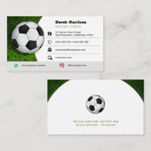 Carte De Visite Soccer   Entraîneur sportif de football