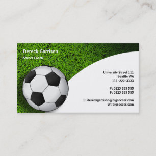 Carte De Visite Soccer Entraîneur sportif de football