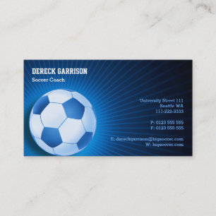 Carte De Visite Soccer   Football Sports Coach