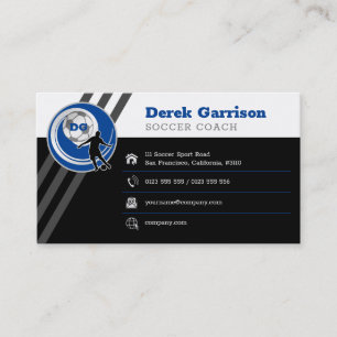 Carte De Visite Soccer   Football Sports Coach