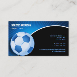 Carte De Visite Soccer   Football Sports Coach