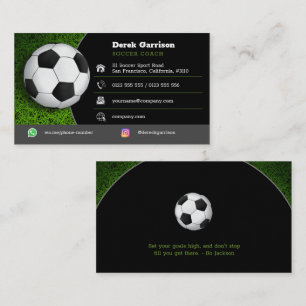 Carte De Visite Soccer   Football Sports Coach