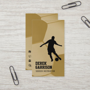 Carte De Visite Soccer   Football Sports Coach Gold
