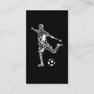 Carte De Visite Soccer Symboles Scorer Soccer Joueur