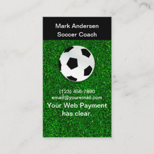 Carte De Visite Soccer Thème Sports Food Expert l2
