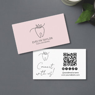 Carte De Visite Social Media Dentist Dental Clinique dentaire dent