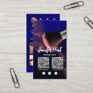 Carte De Visite Social Media Influencer Style tendance QRcode