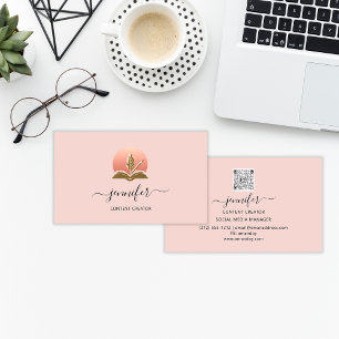 Carte De Visite Social Media Manager Content Creator Logo Code QR