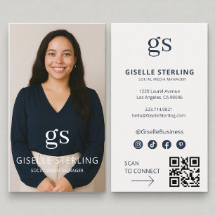 Carte De Visite Social Media Manager Photo Social Media QR Code