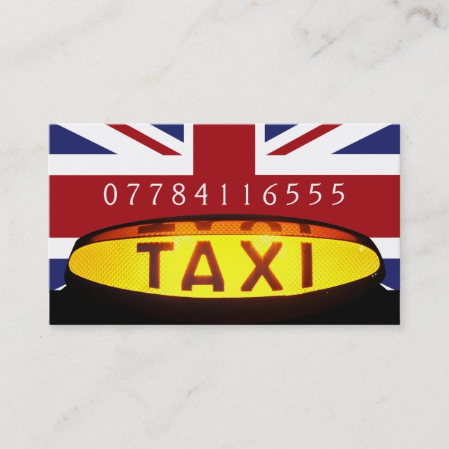 Carte De Visite Société britannique de taxis (Devant)