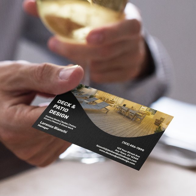 Carte De Visite Société de conception de terrasse et de patio (Créateur téléchargé)